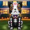 6 Ft Day of The Dead Inflatables Sugar Skull Dog Halloween Skull Decorations,